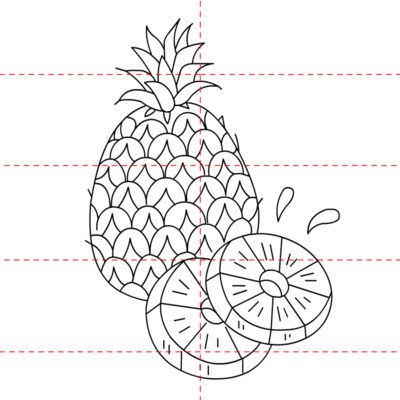 jak narysować ananasa 10