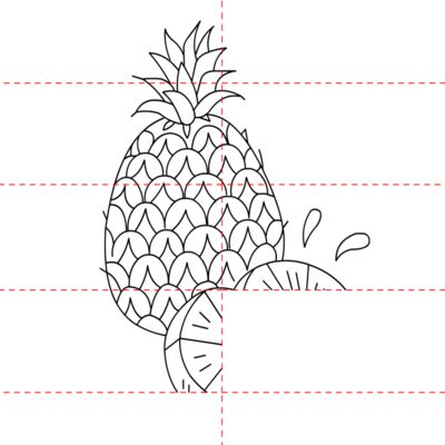 jak narysować ananasa 7