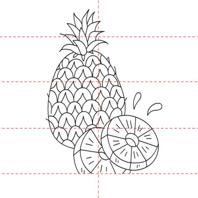 jak narysować ananasa 8