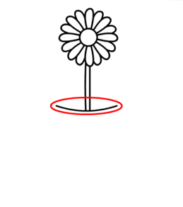 jak narysować kwiat w doniczce 7
