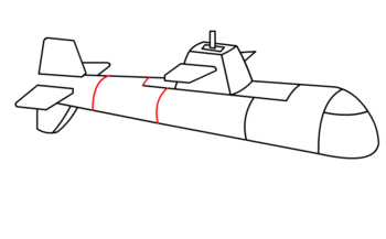 jak narysować łódź podwodną 17