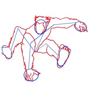 Jak narysować bestię z X-men (wersja 2) 3
