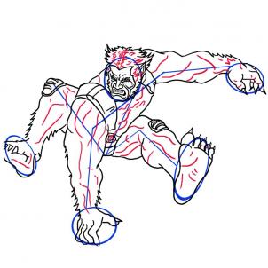 Jak narysować bestię z X-men (wersja 2) 5