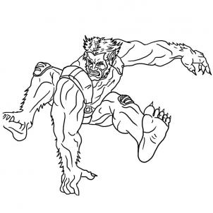 Jak narysować bestię z X-men (wersja 2) 6