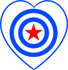 Jak narysować serce z logo Kapitana Ameryki 4