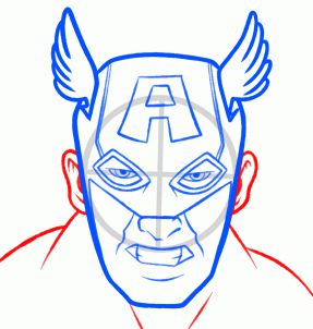 Jak narysować Kapitana Amerykę z Avengers 5
