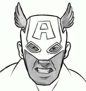 Jak narysować Kapitana Amerykę z Avengers 6