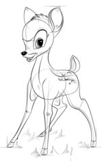 Jak narysować Bambi 8