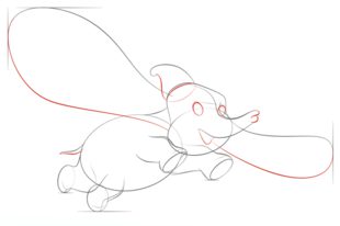 Jak narysować Dumbo 5