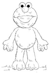 Jak narysować Elmo 7