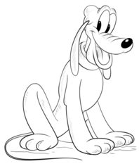 Jak narysować psa Pluto 9