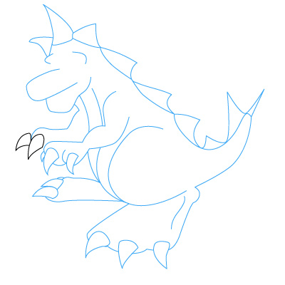 jak narysować dinozaura 21
