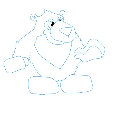 jak narysować niedźwiedzia 4