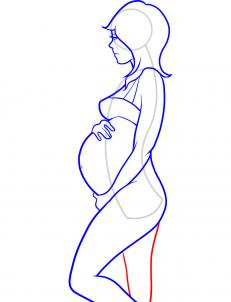Jak narysować kobietę w ciąży 10