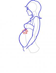 Jak narysować kobietę w ciąży 8