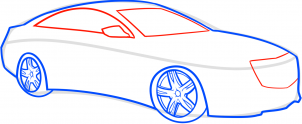 Jak narysować auto Cadillac ATS Coupe 6