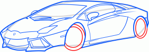 Jak narysować Lamborghini Aventador 7