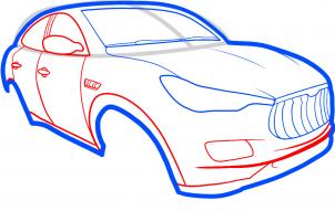 Jak narysować Maserati-Kubang 4