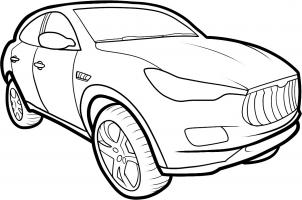 Jak narysować Maserati-Kubang 7