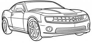 Jak narysować żółte Camaro 10