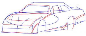 Jak narysować samochód wyścigowy 3