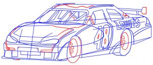 Jak narysować samochód wyścigowy 5