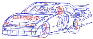 Jak narysować samochód wyścigowy 6