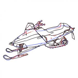 Jak narysować skuter śnieżny 5