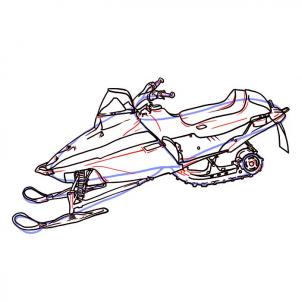 Jak narysować skuter śnieżny 6