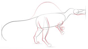 Jak narysować dinozaura - Spinozaur 4