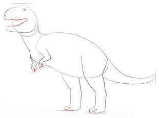 Jak narysować dinozaura - Tyranozaur 5