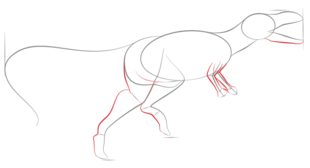 Jak narysować dinozaura 4