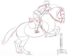 Jak narysować konia skaczącego 6