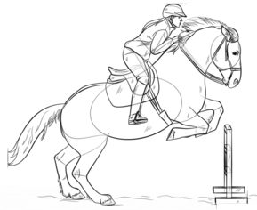 Jak narysować konia skaczącego 7