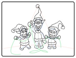 Jak narysować wesołe elfy 11