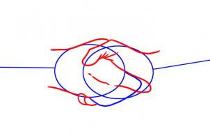 Jak narysować Dłonie - uścisk 2