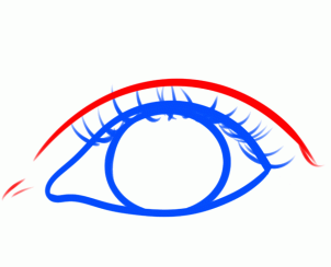 Jak narysować oko - czerwone 3