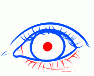 Jak narysować oko - czerwone 4