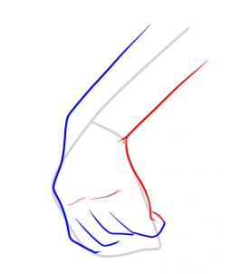 Jak narysować trzymające ręce 7
