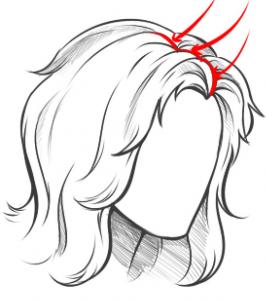 Jak narysować Włosy - długie 1