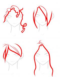 Jak narysować Włosy - fryzury (wersja 2) 8