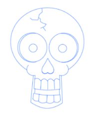 Jak narysować czaszkę 6