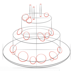 Jak narysować tort 5