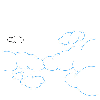 jak narysować chmury 7