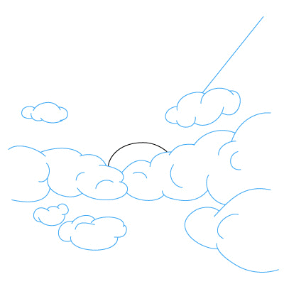 jak narysować chmury 9