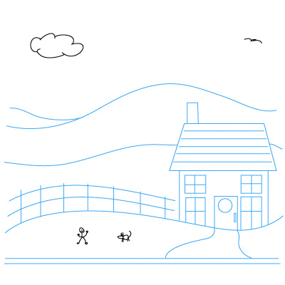 jak narysować domek 8