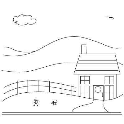 jak narysować domek 9